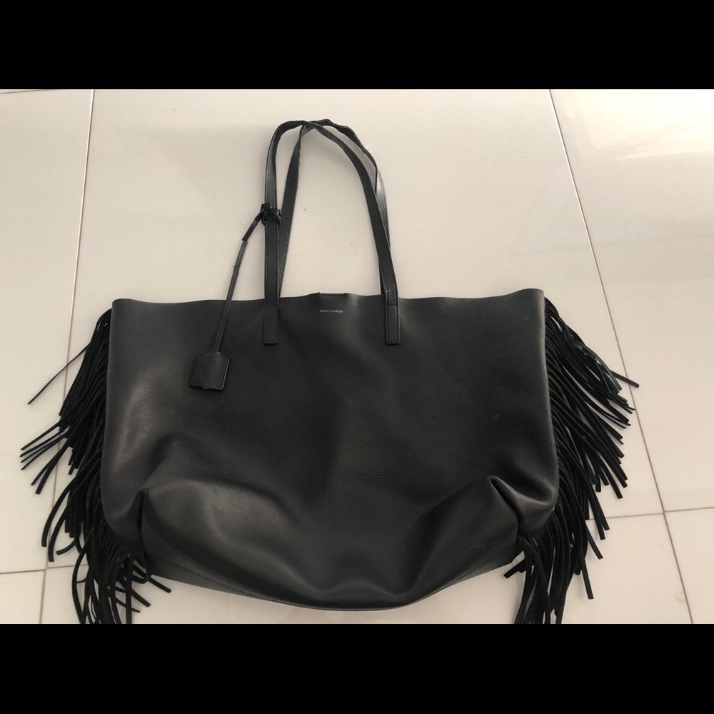 Saint Laurent E/w Tote w/fringe